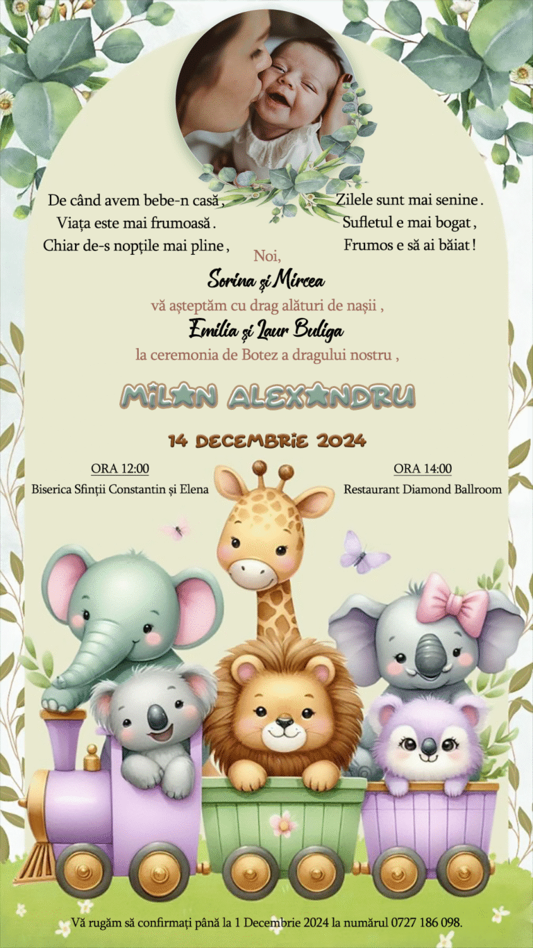animalute invitatie baiat
