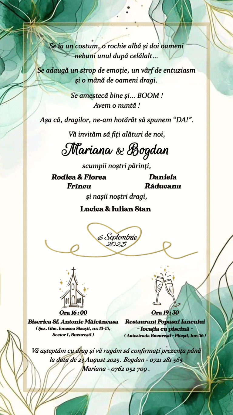 invitatie verde smarald png