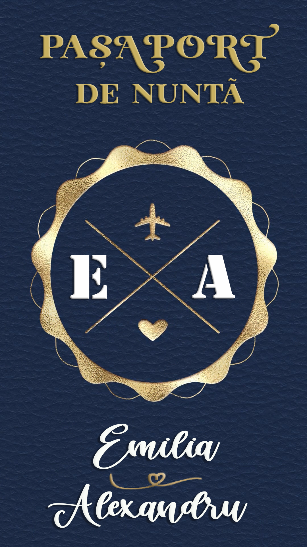 Calatorie Albastru inchis si Auriu